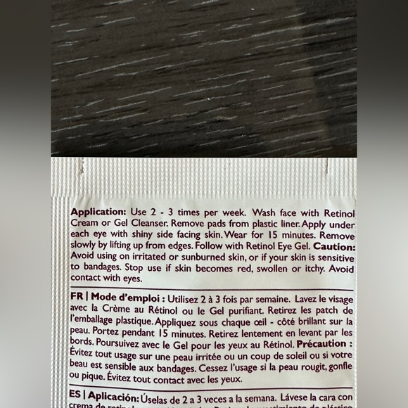 Retinol anti-aging eye gel pads.  Original  Instant De-Puff Treatment.  10 pads - Picture 6 of 6